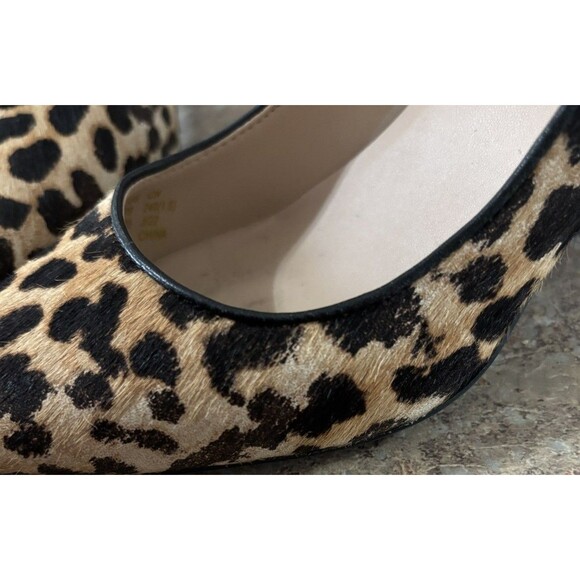 STUART WEITZMAN Dancer 75 leopard print calf hair pumps Sz 7 Leather - Picture 7 of 13